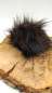 Preview: Pro Lana -  Fell Pompon mit Druckknopf ***   DUNKELBRAUN