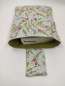Preview: Buchhülle - Buchtasche mit Drucknopf  ***   BLUMEN -