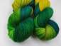 Preview: Der Klassiker 4 fach - Sockenwolle  -   TEALGRÜNES GELBORANGE