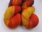 Preview: " Die Robuste " Merinosockenwolle **** ROTGRAUES ORANGEGELB