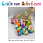 Preview: Monatsfärbung April 2026  ***  Einöder Merino  Socke  *** Grüße vom Osterhasen