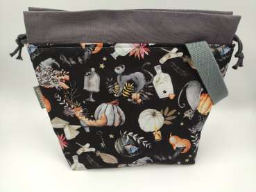 Kleine Projekt Tasche   *  One Handle  * KÜRBIS & KATZEN