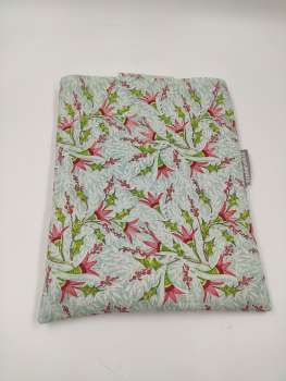 Buchhülle - Buchtasche mit Drucknopf  ***   BLUMEN -