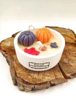 Handgemachte Duftkerze ***  Herbst *  Bourbon Kürbis
