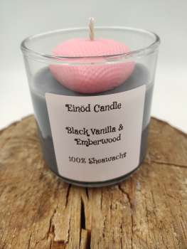 Handgemachte Duftkerze *** Black Vanilla & Emberwood  * Herz