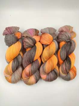 Einöder Merino  Socke  ***  GRAUES NEONORANGE