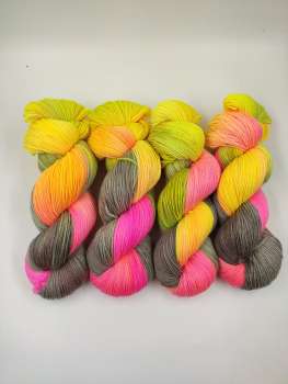 Einöder Merino  Socke  ***  NEON MIT GRAU