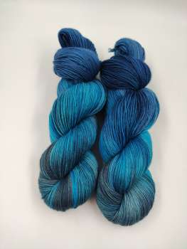 Einöder Socke  *** BLAUTÜRKISES GRAU