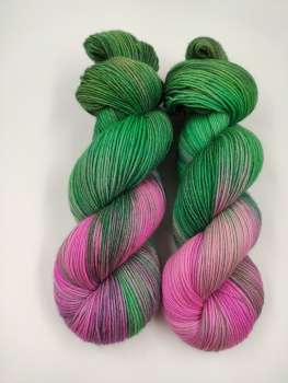 Einöder Socke  *** GRÜNES PINK