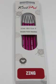 Knit Pro Zing Nadelspiel  -  15 cm ***    5,00 mm