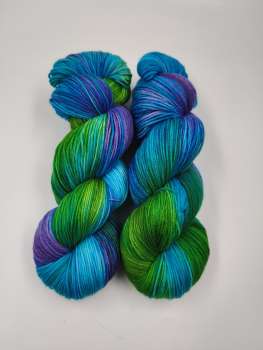 Die " Softe " Einöder Merino  Socke  *** TÜRKISGRÜNES LILA