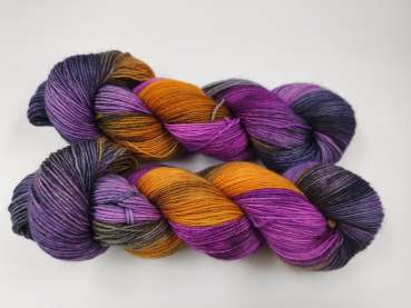 Preview: Der Klassiker 4 fach - Sockenwolle  -   GRAUES BEERENORANGE