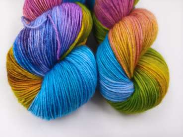 Preview: Der Klassiker 4 fach - Sockenwolle  -  BUNTER MIX
