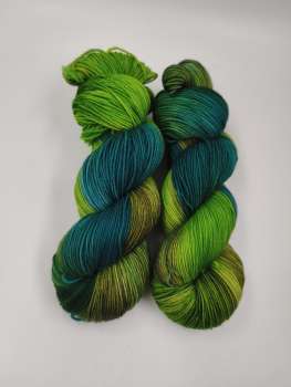 Die " Softe High Twist " Einöder Merino  Socke  *** Grünes Tealgrün