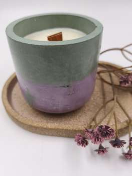 Preview: Betonkerze Klein   *** Lavendel & Vanille