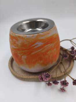 Preview: Wachs Schmelzer für Duftwachs Melts   *** Grauorange  Marmoriert