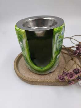 Wachs Schmelzer für Duftwachs Melts   *** Grünblau   Mamoriert