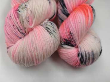 Preview: Einöder Merino  Socke  *** Neonstreusel Red