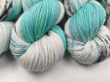 Preview: Einöder Merino  Socke  *** Neon Streusel - BLUE
