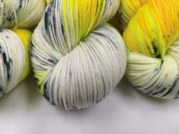 Preview: Einöder Merino  Socke  *** Neon Streusel - GELB