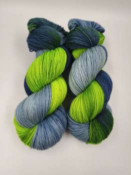 Einöder Merino  Socke  *** BLAUES NEONGRÜN