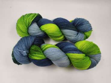 Preview: Einöder Merino  Socke  *** BLAUES NEONGRÜN