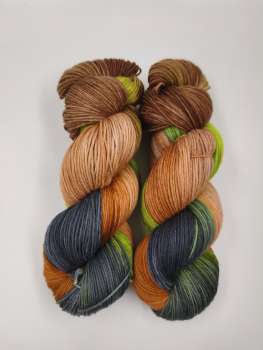 Einöder Merino  Socke  *** GRÜNES GRAUBRAUN