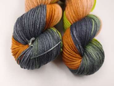 Preview: Einöder Merino  Socke  *** GRÜNES GRAUBRAUN