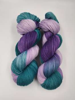 Einöder Merino  Socke  *** TEALGRÜNES LILA