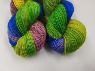 Preview: Cash Socks  4 fach  ***  GRÜNGELBES BLAUROSE