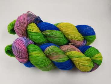 Preview: Cash Socks  4 fach  ***  GRÜNGELBES BLAUROSE