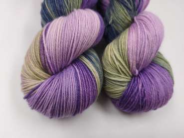Preview: Merino Alpaka Sock  - GRÜNE ORCHIDEE