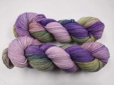 Preview: Merino Alpaka Sock  - GRÜNE ORCHIDEE
