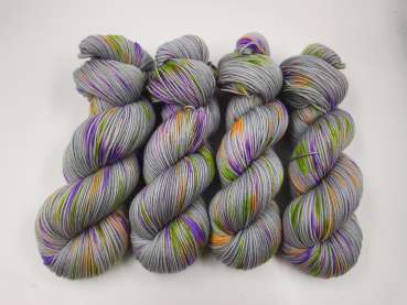 Einöder Merino  Socke  ***  Neon Konfetti Grau Two