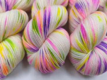 Preview: Einöder Merino  Socke  ***  Neon Konfetti Weiß