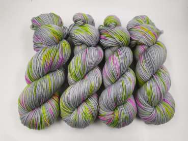 Einöder Merino  Socke  ***  Neon Konfetti Grau
