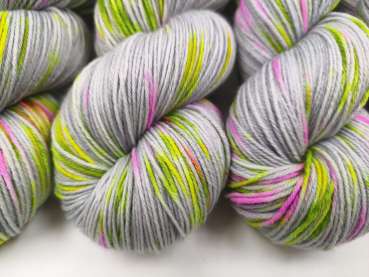 Preview: Einöder Merino  Socke  ***  Neon Konfetti Grau