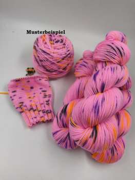 Preview: Einöder Merino  Socke  ***  Neon Konfetti  Pink