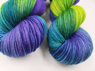 Preview: Einöder Merino  Socke  ***  BLAUGRÜNES PURPLE