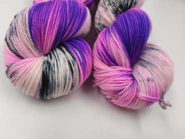 Preview: VORBESTELLUNG  -   Einöder Merino  Socke  *** Neon Streusel - PURPLE
