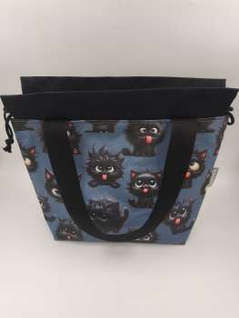 Preview: Handle Bag Projekt Tasche Gr. M     ***  FRECHE KATZEN