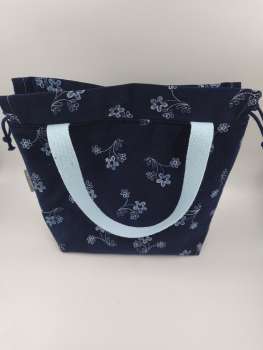 Preview: Handle Bag Projekt Tasche Gr. M     *** BESTICKTE BLUMEN ( Feincord )