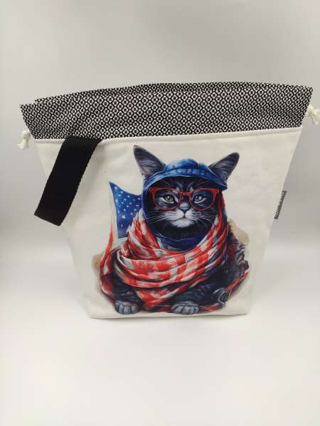 Projektbeutel Gr. M   ***  SCHWARZE KATZE USA
