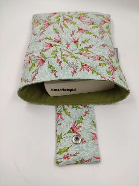 Buchhülle - Buchtasche mit Druckknopf  *** ORCA
