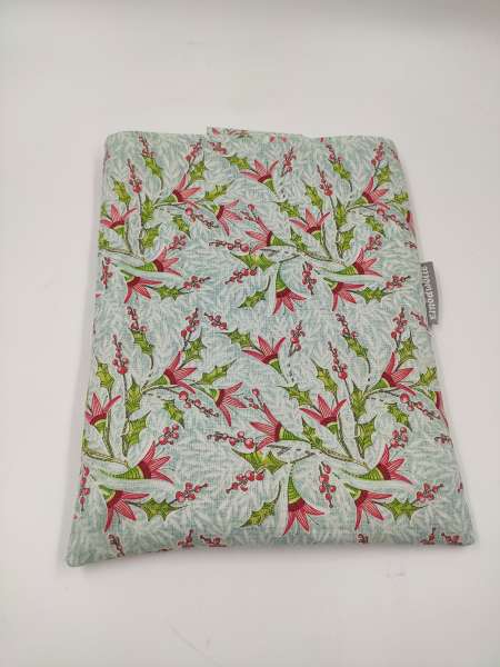 Buchhülle - Buchtasche mit Drucknopf  ***   BLUMEN -