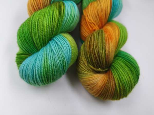 Cash Socks  4 fach  *** TÜRKISGRÜNES ORANGE