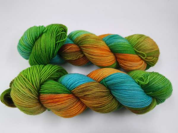 Cash Socks  4 fach  *** TÜRKISGRÜNES ORANGE