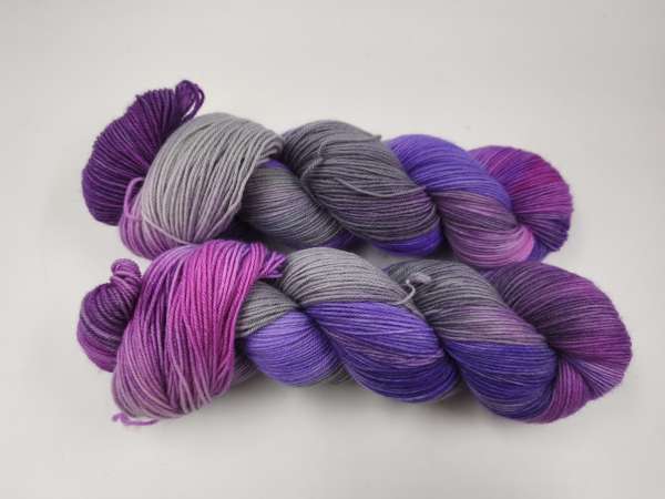 Cash Socks  4 fach  *** LILAGRAUES MAGENTA