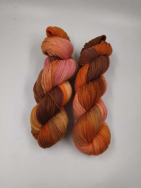 Cash Socks  4 fach  *** ORANGEBRAUNER PFIRSICH