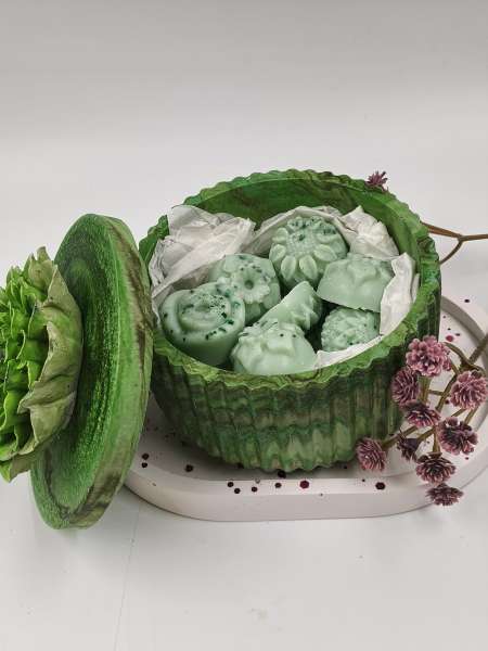 Deko Döschen mit Wachsmelts *** WOOD and YOU